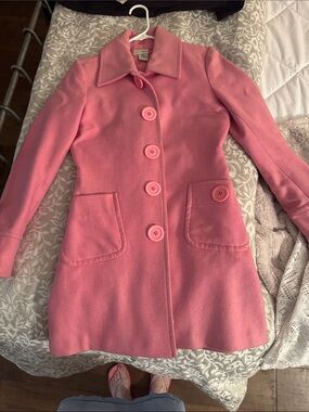 KAlI WEAR Classic Pink Wool Blend Pea Coat size S